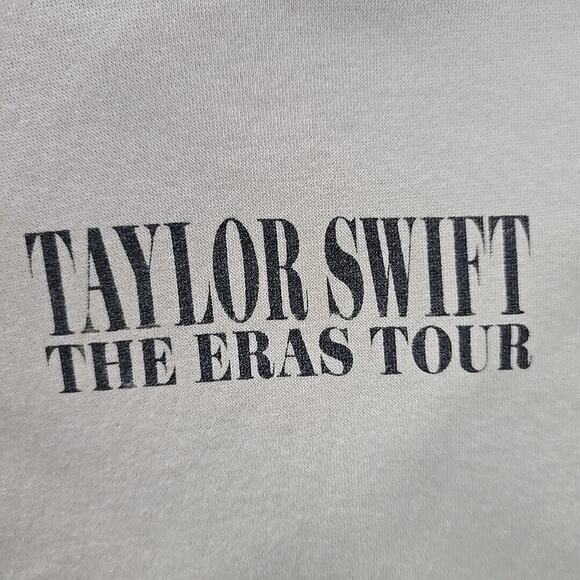 Taylor Swift The Eras Tour Beige Hoodie Graphic Print Adult Large Oversized - Picture 5 of 9